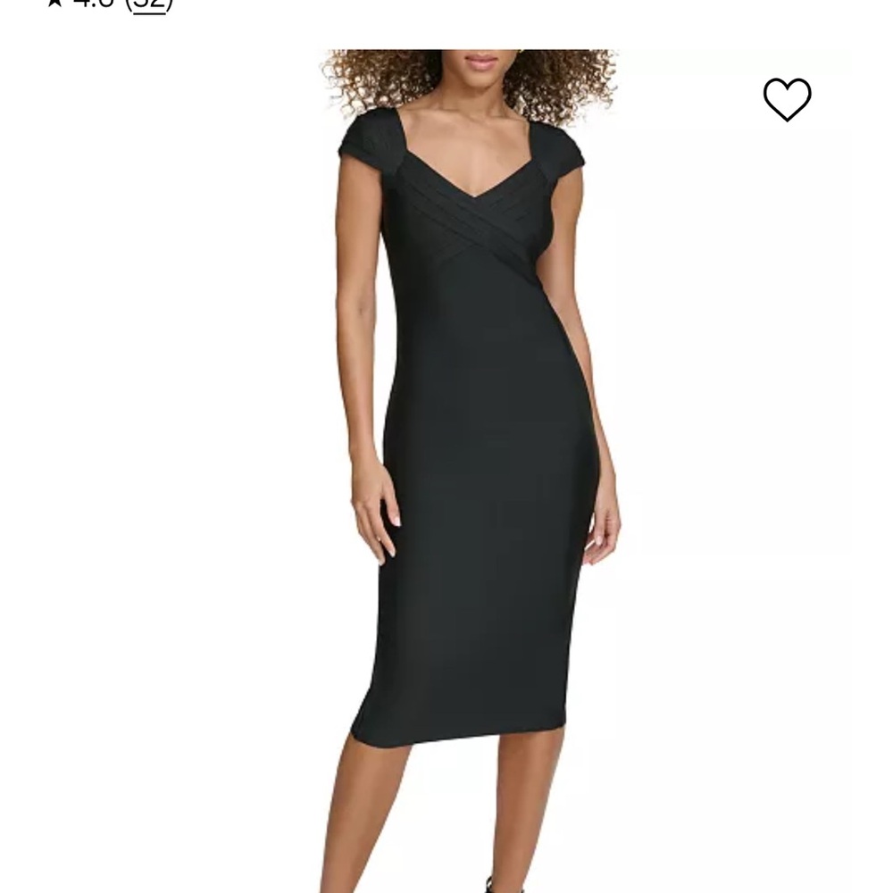Siena- women’s bandage cap sleeve sweetheart dress
